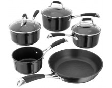 Stellar 3000 Black Induction 5pc Saucepan Set Stellar 3000 Black Induction 5pc Saucepan Set